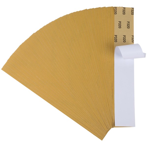 CowboyBOB 40 PCS Premium 320 Grit Gold Pre-Cut PSA Longboard
