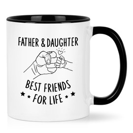 YHRJWN Dad Gifts from Daughter, Father's Day Gifts for Dad, Father & Daughter Best Friend for Life Mug, 11 Oz