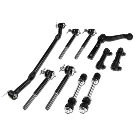 A-Premium Set of 10, Front Sway Bar Link, Inner Outer Tie Rod End, Compatible with Chevy Malibu, El Camino, Monte Carlo, GMC Caballero, Buick Regal, Century, Oldsmobile Cutlass, Pontiac Bonneville