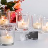 Jeffbaubl 12 Pack Votive Candle Holders, Clear Glass Tealight Candle