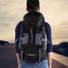 50L Waterproof Bag Camping Climbing Outdoor Travel Hiking Backpack Black