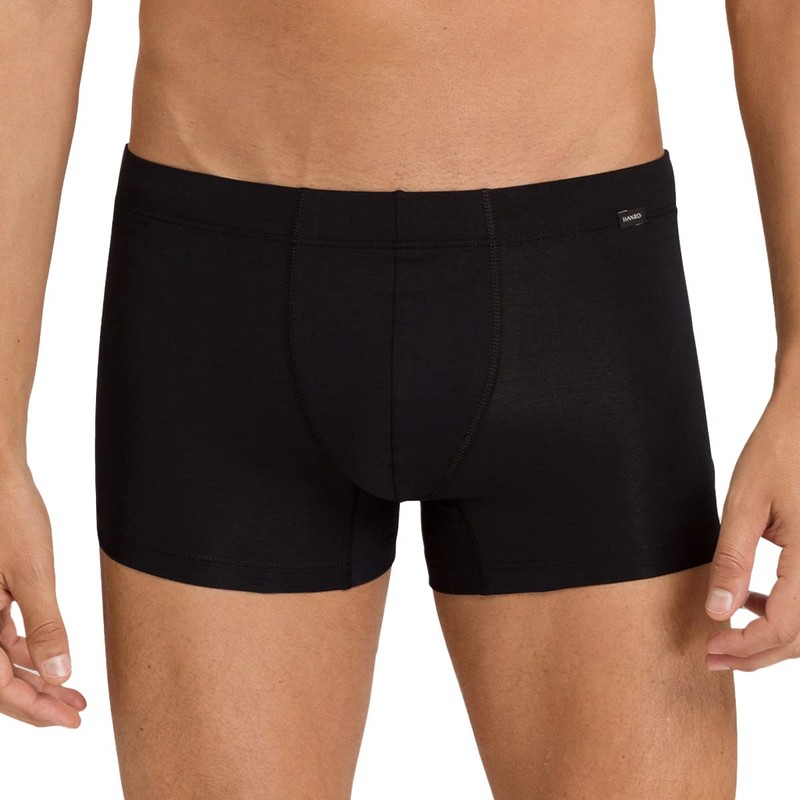 Hanro Men's Cotton Essentials 2-Pack Boxer Brief with Covered Waistband,