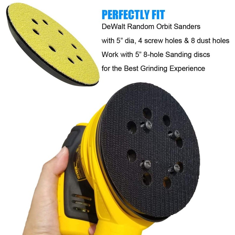 2 Pack 5 Inch 8 Hole Replacement Sander Pad for