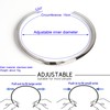 Dorriss Cuff Bracelet for Women Thin Open Silver Adjustable Oval