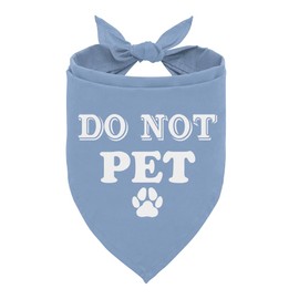 ZPPRJF Do Not Pet Dog Bandana, Baby Blue Dog Bandana, Funny Cute Dog Bandana, Pet Dog Triangle Scarf, Pet Dog Scarf Accessories, Gift for Dog Lover, Dog Bandana for Small Medium Large Dogs (E60)