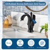 Cinwiny Swan Faucet Bathroom Sink Faucet Oil Rubbed Bronze Swan