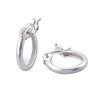 Circle Hoop Creole Earrings 925 Sterling Silver 1.2cm