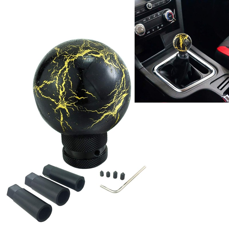Arenbel Car Racing Round Gear Shifter Grip Speed Handle Marble