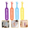 DOITOOL 4Pcs Hand Shaped Plastic Bookmarks Cute Adorable Finger Bookmarks