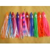 Unbranded 50 PCS. 3" (7.5cm.) BLUE SQUID SKIRT HOOCHIES, OCTOPUS