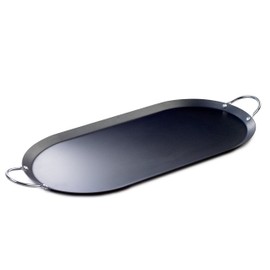 Imusa Oval Shaped Comal/Griddle, 17-Inch, black/silver