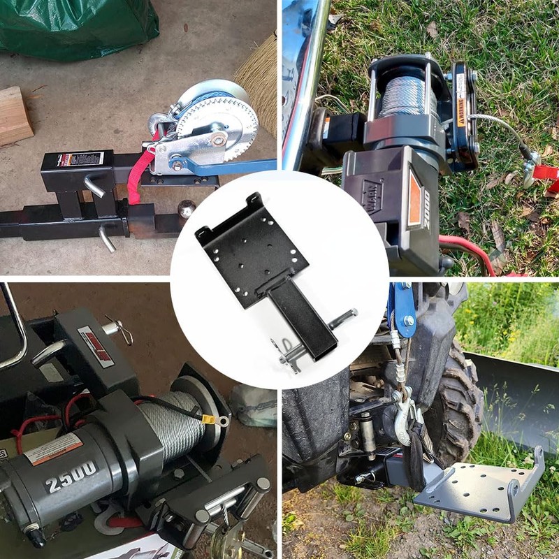 lifgarfe Universal Trailer Winch Plate Hitch Mount Winch Cradle Mounting