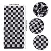 Sucrain 2 Pcs Checkered Hand Towels Black and White Bath