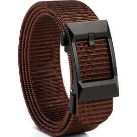 GEIT Men's Nylon Ratchet Belt, 1 3/8" Adjustable Web Belt with Slide Click Buckle for Casual Golf Work