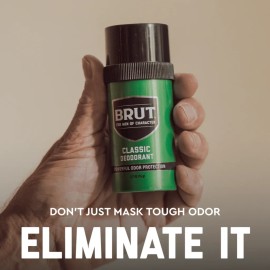 Brut Classic Round Deodorant Stick - Powerful Odor Protection 2.7 fl oz (2-Pack)