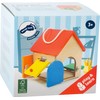 Small Foot Compact Wooden Castle House with Various Latches and