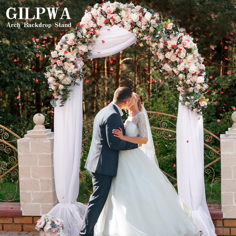 GILPWA Wedding Arch Backdrop Stand, 7.2FT Balloon Backdrop Stand Arch