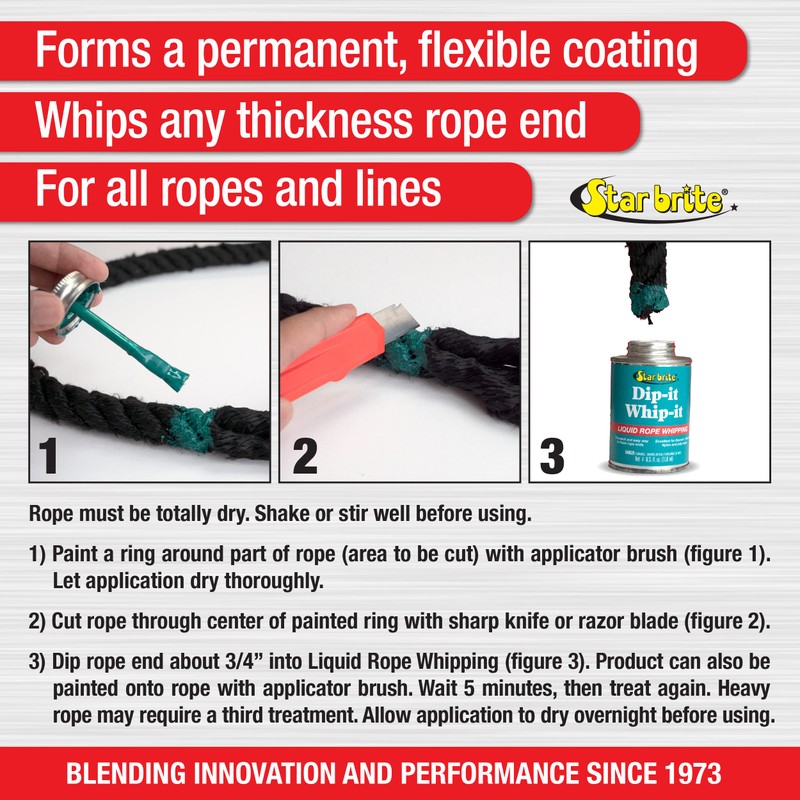 STAR BRITE Dip-It Whip-It Liquid Rope Whipping - Permanent &