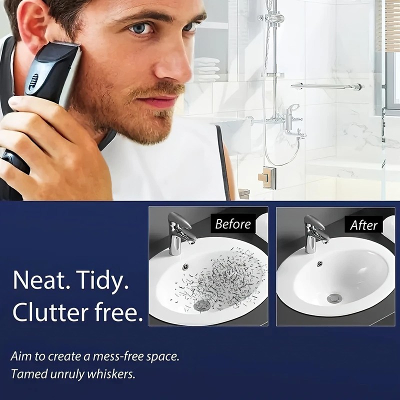 Shaving Apron Bib for Men – Waterproof Hair Catcher with