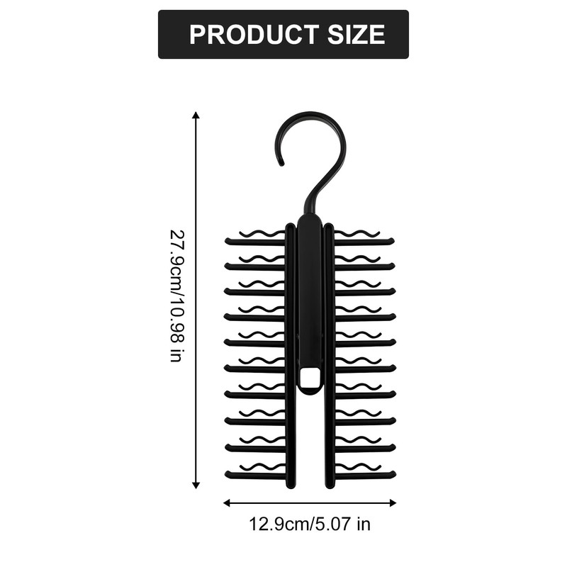 ZSMJAER Tie Holder, Adjustable Tie Holder, 20 Hooks, Does Not