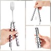 Flutesan 2 Pcs Butterfly Fork and Spoon Set, Tactical Butterfly