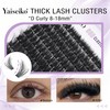 Yaiseiko 280Pcs 80D Wispy Lash Clusters 8-18MM Plant Fiber Individual