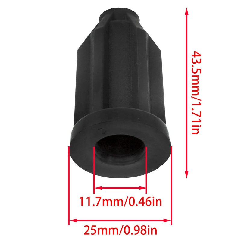 fengxiaomin-10PCS Black Caster Socket Sleeve Round Inserts, plastic caster stem