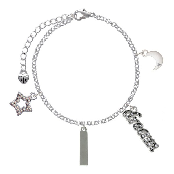 Delight Jewelry Stainless Steel Rectangular Blank Tag - Silvertone Dream