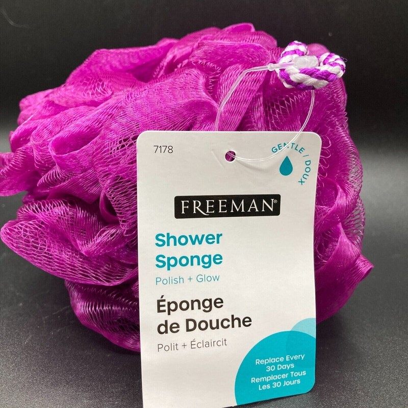 Freeman Exfloliating Gentle Shower Bath Loofah Sponge Large Mesh -