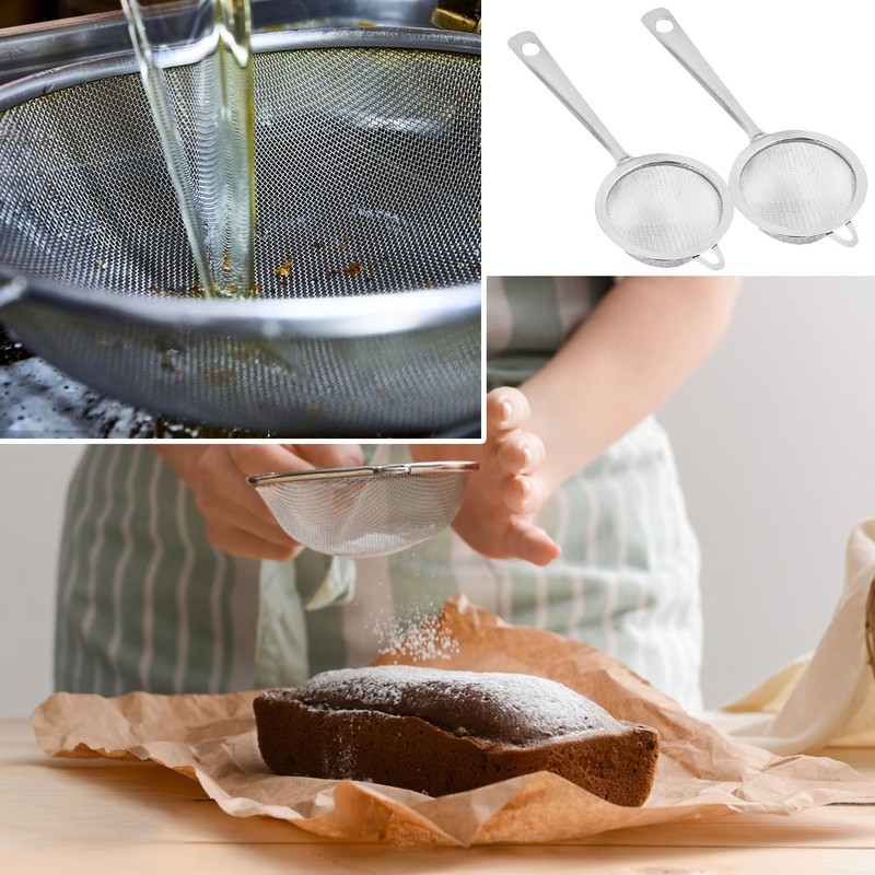 2 Pcs Stainless Steel Tea Strainer Set – Extra Fine