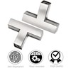 Redunest Bar Cabinet Pulls - 2 Pack Square Brushed Nickel