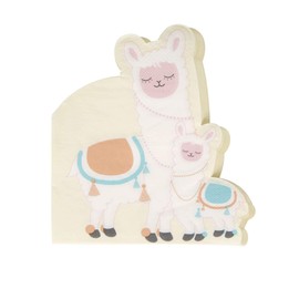 Neviti 776292 Llama Love Napkin-16 Pack Paper Napkin, Pastel Multi, 15.5 x 13.5 x 0.1