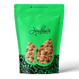 Jaybee’s Toffee Peanuts 48 oz (3 lb) Bulk Resealable Bag – Sweet Roasted Candied Coated Peanuts – Crunchy Snack for Parties, Baking, Holidays & Gift Baskets