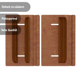 The Vertical Laptop Stand | Notebook Stand Vertical | Laptop Stand | Notebook Stand | Stand | Made in EU (Brown)