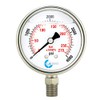 CARBO Instruments 2" Pressure Gauge, Stainless Steel Case, Chrome Plated