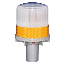 S4L AMBER 1/4NM SOLAR FLASHING LED Marina Dock Barge Boat Safety Beacon Light