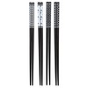 Davis & Waddell DAS0014 Chopsticks Set/4 Pairs, Bamboo/Black/White