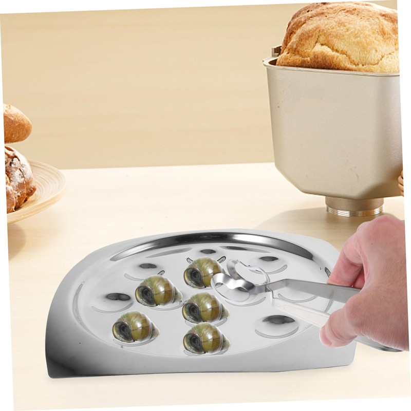 BIUDECO 1 Set Stainless Steel Escargot Baking Dish Set of
