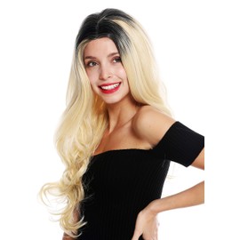 WIG ME UP - GFW2645 women's quality wig very long wavy middle parting black blonde ombre mix