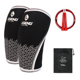 BOLD TRIBE - Rodilleras Deportivas de 7mm - Ideal para Crossfit, Gym, Powerlifting, Halterofilia, Box y Entrenamiento Funcional - 100% Neopreno Premium - Para Hombres y Mujeres - Talla S - Color Negro
