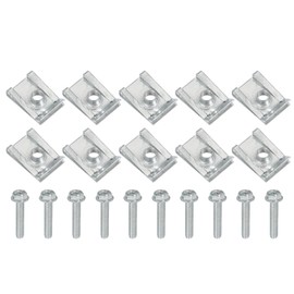 PATIKIL M5-0.8 Bolt and U-Nut, 10 Pcs Extruded U-Nut & Body Bolt Kit Fastener for Automotive Metal Cars Motorcycles