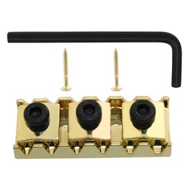 Murtenze 42MM Guitar Metal Locking Nut String Lock, Guitar Parts Strings Locked Nut for Floyd Rose Style Electric Guitar Tremolo Double Lock System (Gold)