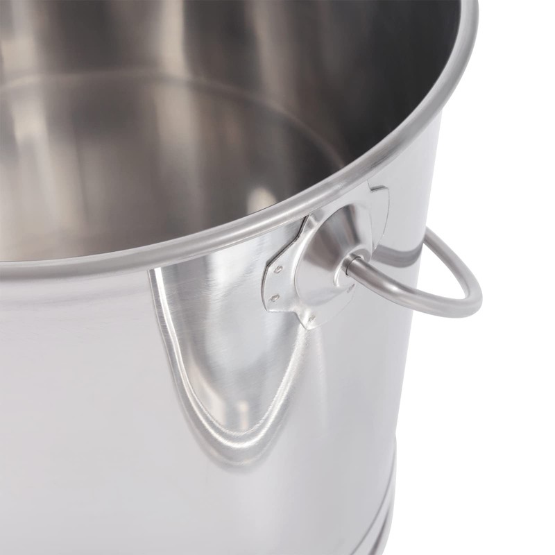 KONKENIE 14L Stainless Steel Bucket with Lid & Handle Coffee