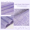LuoluoHouse Burlap Table Runners Lavender Table Runner 2 Pack 13x84