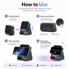Foldable Phone Stand with Induction Speaker & Light – 5000mAh