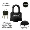 70mm Outdoor Heavy Duty Padlock Small Shackle 4 Keys Hardened