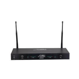 Audio 2000S S6002UL Wireless Microphone System with Dual-Channel Receiver, XLR Connectivity, Rugged Metal Chassis