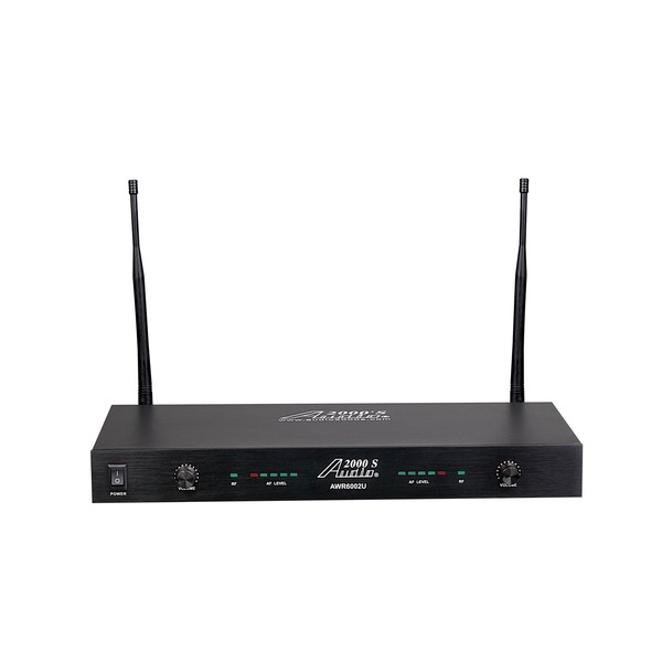 Audio 2000S S6002UL Wireless Microphone System with Dual-Channel Receiver, XLR