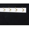 PEG AND RAIL White Coat Rack with Solid Brass Hat