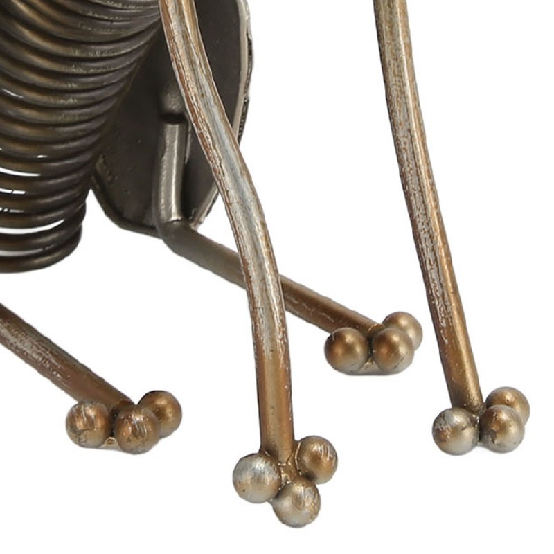 Metal Cat Figurine Innvoative Fun Hand Crafted Spring Cat Sculpture